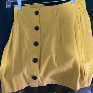 Yellow button up skirt size small never worn